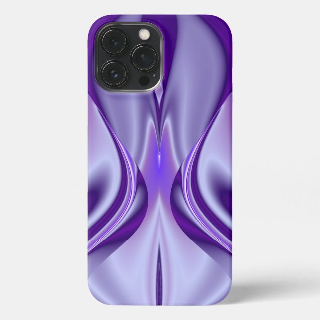 Funda Para iPhone Sueños del arcoiris de flores moradas (Reverso )