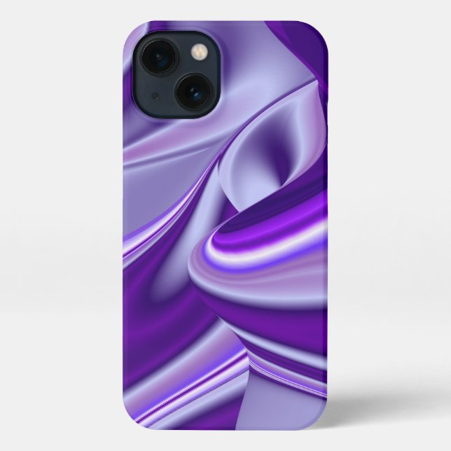Funda Para iPhone Sueños del arcoiris de flores moradas (Reverso )