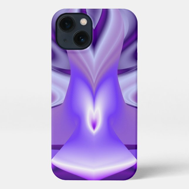 Funda Para iPhone Sueños del arcoiris de flores moradas (Reverso )