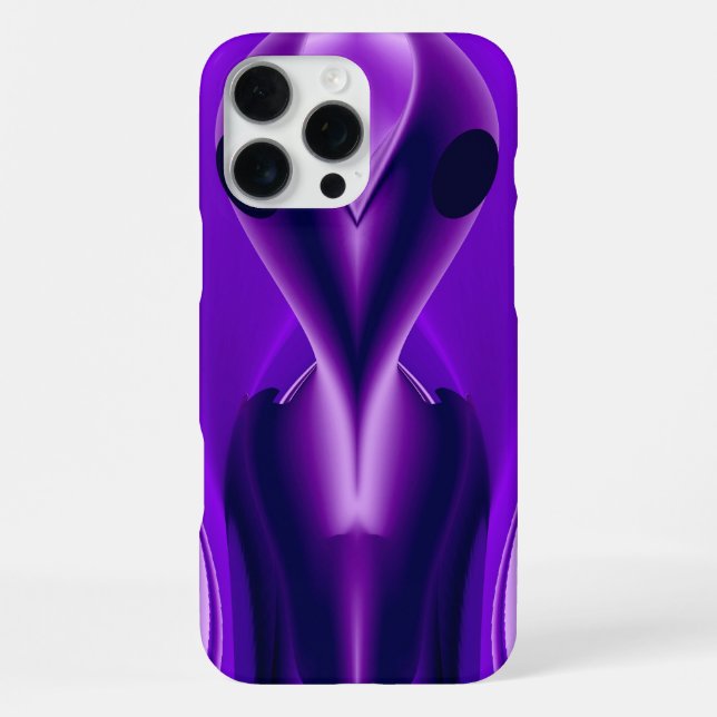 Funda Para iPhone Sueños del arcoiris púrpura 3D , Alien (Reverso )