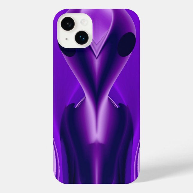 Funda Para iPhone Sueños del arcoiris púrpura 3D , Alien (Reverso )