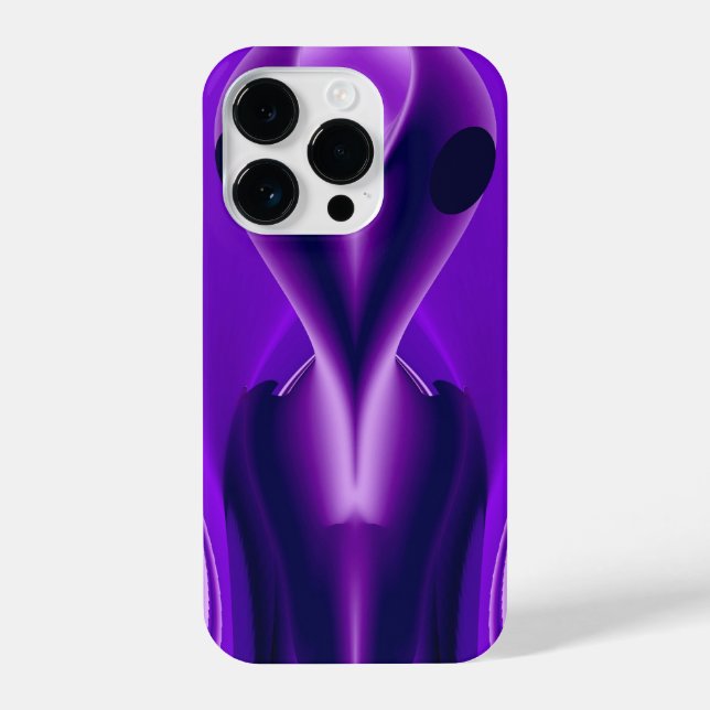 Funda Para iPhone Sueños del arcoiris púrpura 3D , Alien (Reverso )