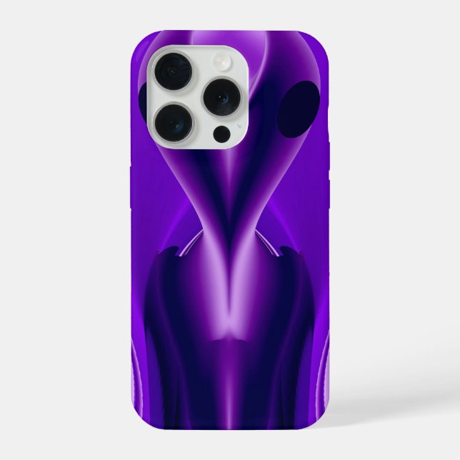 Funda Para iPhone Sueños del arcoiris púrpura 3D , Alien (Reverso )