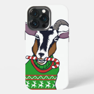 Funda Para iPhone 13 Pro Suéter de Navidad de Cabra