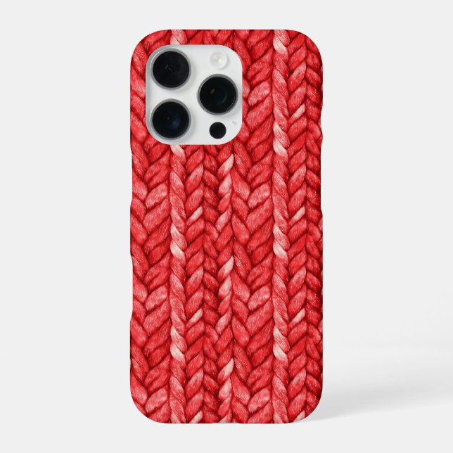 Funda Para iPhone Suéter Rojo Falso (Reverso)