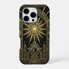 Funda Para iPhone 16 Pro Sun & Moon Deco Wings | Gold iPhone 16 Pro Case