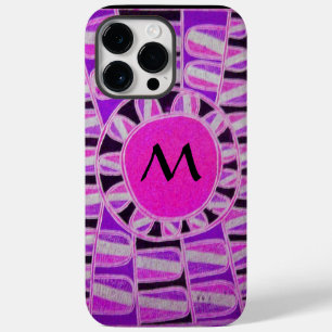Funda Para iPhone 14 Pro Max SUN SOLAR ENERGY MONOGRAM Púrpura Negro