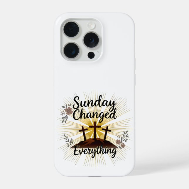 Funda Para iPhone Sunday change Everything Christian Phone Case (Reverso )