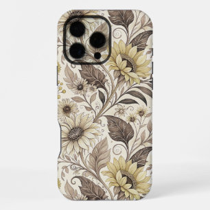 Funda Para iPhone 16 Pro Max Sunflowers Boho Art Nouveau