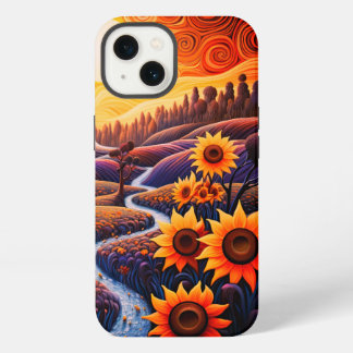 Sunflowers Sunrise Resumen Ilustracion Natural