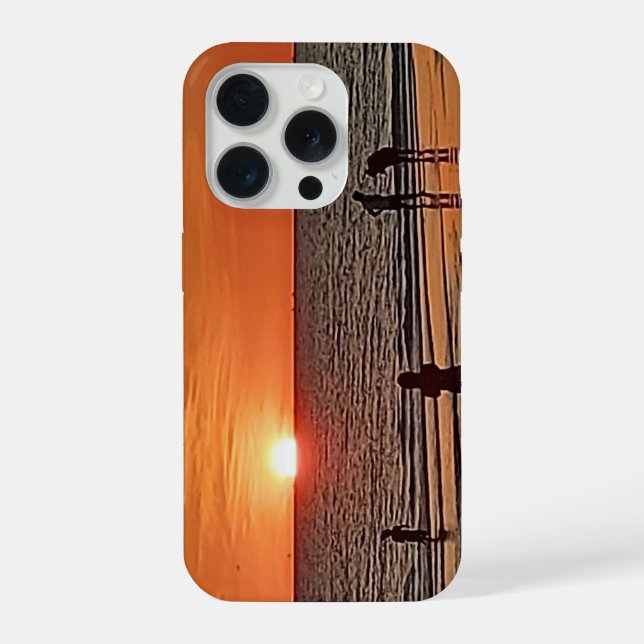 Funda Para iPhone Sunset Beach Wall Art Coastal Ocean Decor (Reverso )