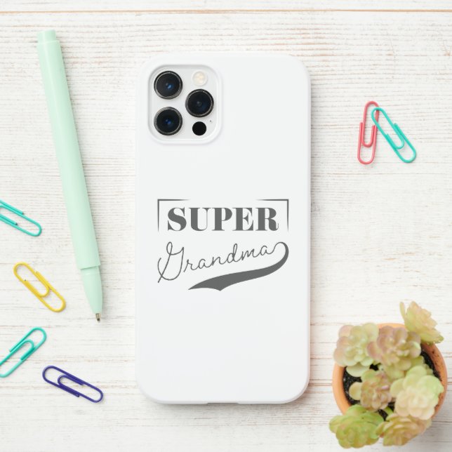 Funda Para iPhone Super Abuela (En el escritorio)