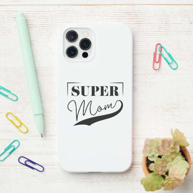 Funda Para iPhone Super Mamá (En el escritorio)