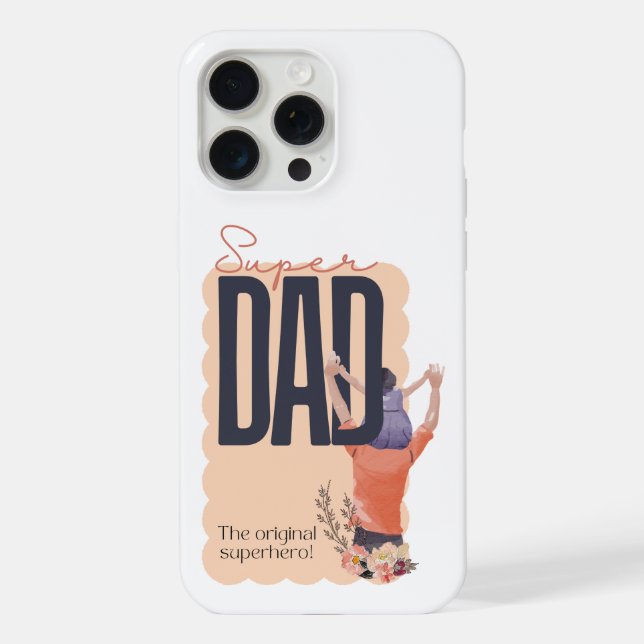 Funda Para iPhone Super Papá (Reverso )
