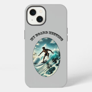 Surfista vintage de surf en una gran ola
