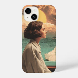 Funda Para iPhone 14 Surreal Interior With Woman and Cat
