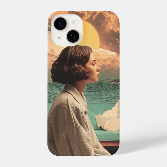 Funda Para iPhone Surreal Interior With Woman and Cat (Reverso )