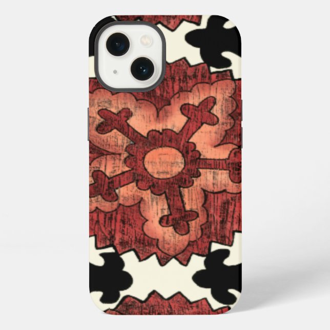 Funda Para iPhone Suzani Style Decorative Floral Pattern (Reverso )