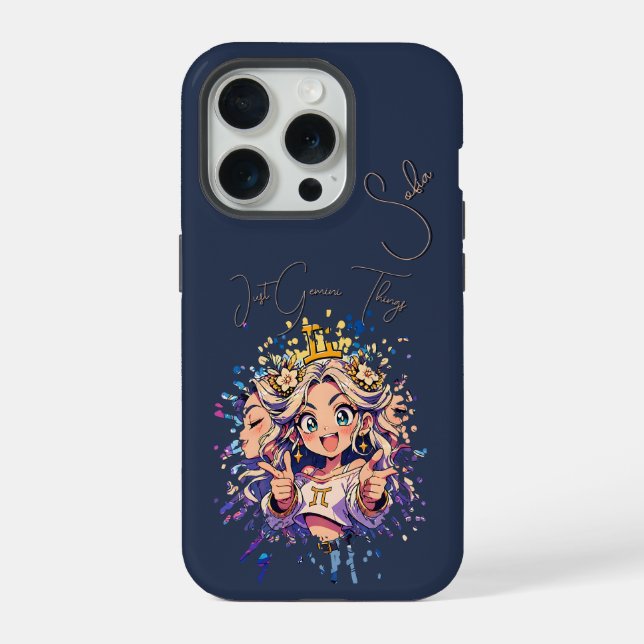 Funda Para iPhone Sweet 16 Gemini Anime iPhone Case (Reverso )