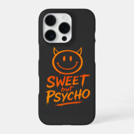 Funda Para iPhone 16 Pro Sweet But Psycho | Fiery Devil Smiley
