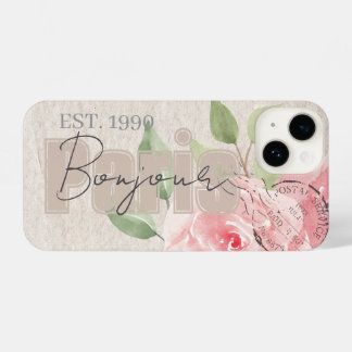 Funda Para iPhone 14 Sweet classy stylish Grunge botanical Bonjour