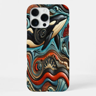 Funda Para iPhone 16 Pro Max Swirling Ocean: las ballenas en foco