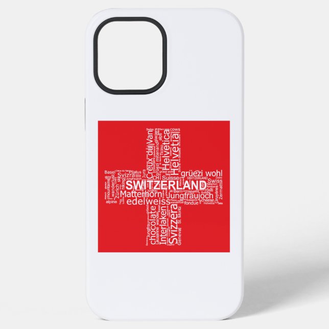 Funda Para iPhone Switzerland Flag Word Cloud (Reverso )