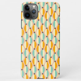 Funda Para iPhone 11Pro Max Symmetrical retro pattern with interlocking teal