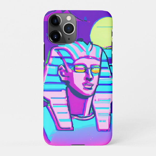 Funda Para iPhone Synthwave Pharaoh (Reverso)