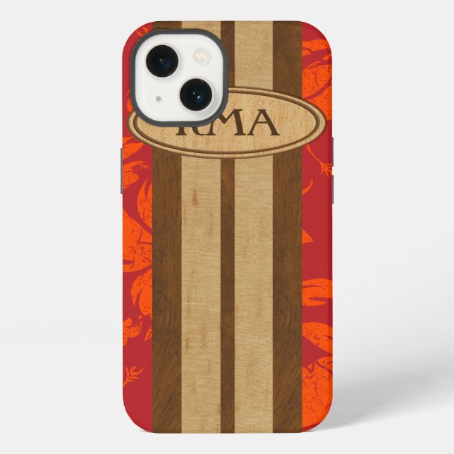 Funda Para iPhone Tabla de surf de madera falsa de Sunset Beach con  (Reverso )