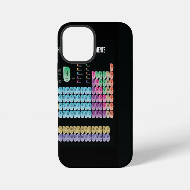Funda Para iPhone Tabla periódica de elementos (Reverso )