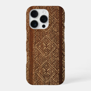 Funda Para iPhone 16 Pro Tablas de surf de madera falsa hawaiana Tapa samoa