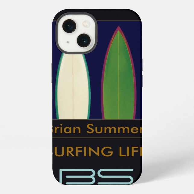 Funda Para iPhone Tablas de surf personalizadas con tema de surf (Reverso )