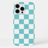 Tablero de ajedrez teal y blanco