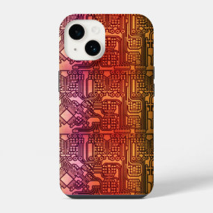 Funda Para iPhone 14 Tablero de circuito Steampunk