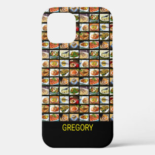 Funda Para iPhone 12 Pro Tablero del menú de fotos del restaurante de comid