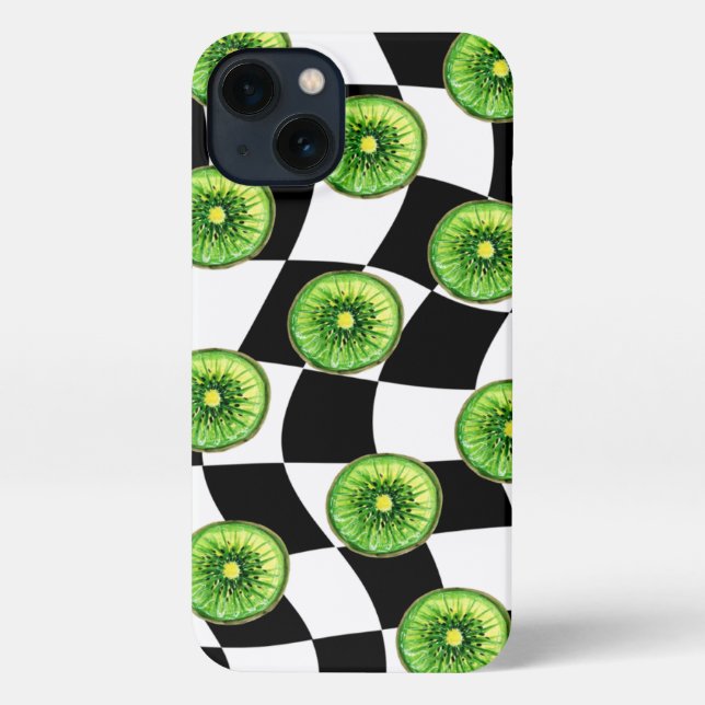 Funda Para iPhone Tablero verificado y kiwi (Reverso )