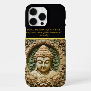 Funda Para iPhone 16 Pro Max Talla budista con hojas y orbes