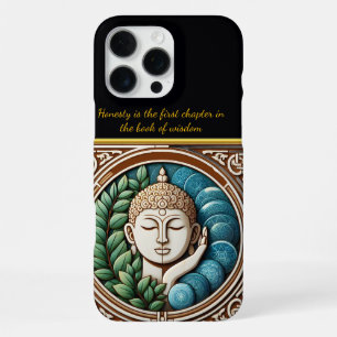 Funda Para iPhone 16 Pro Max Talla budista con hojas y orbes