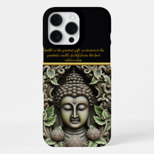 Funda Para iPhone 16 Pro Max Talla de Buda con Hojas y Orbes