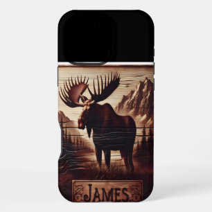 Funda Para iPhone 16 Pro Max Talla de madera de Moose de Joseph