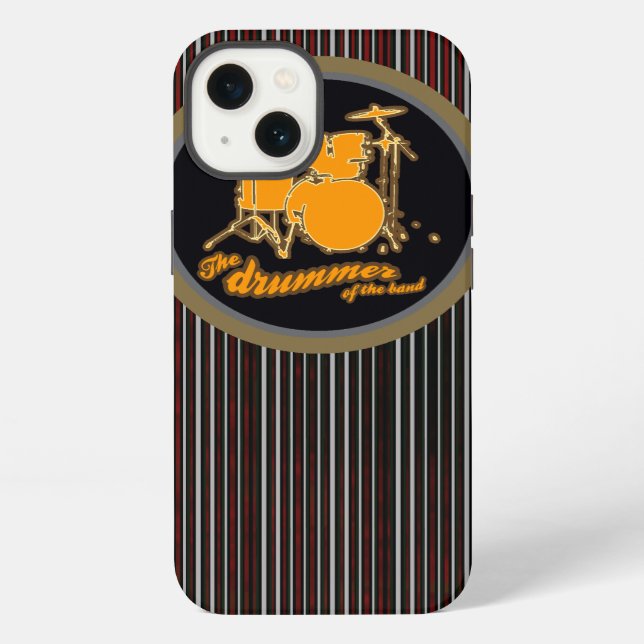 Funda Para iPhone tambor amarillo rayado (Reverso )