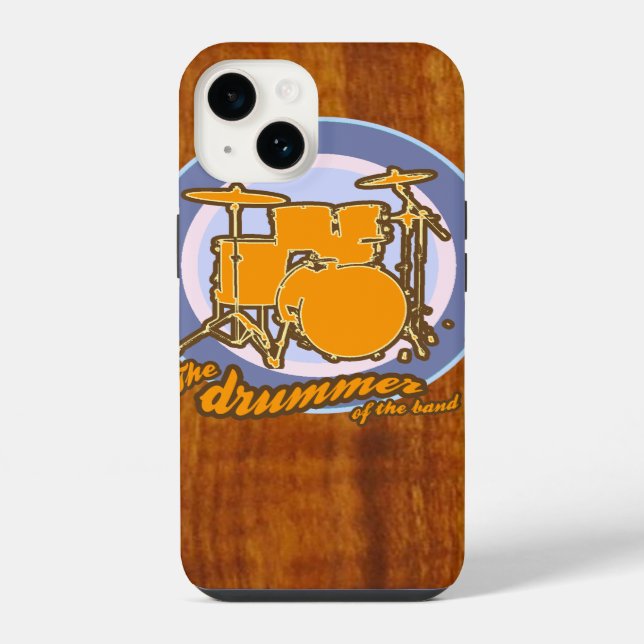 Funda Para iPhone tambor de la banda (Reverso )