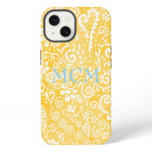 Tapa del iphone del personalizable amarillo paisle