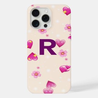 Tapa elegante del teléfono con diseño negrita "R"