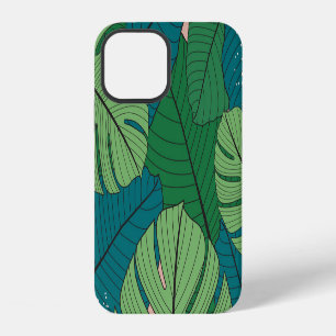Funda Para iPhone 12 Tapiz de hojas tropicales: Vintage