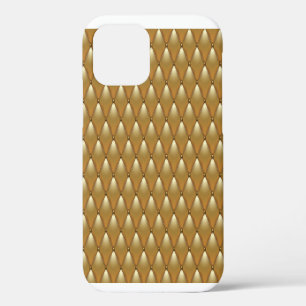 Funda Para iPhone 12 Tapón de cuero dorado, sofá vintage.