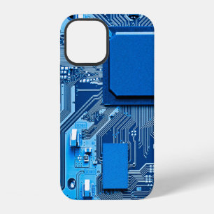 Funda Para iPhone 12 Tarjeta de circuito electrónico de cerca. circuito