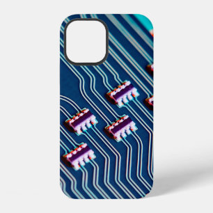Funda Para iPhone 12 Tarjeta de circuito electrónico de cerca. fondo,ta