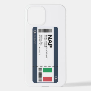 Funda Para iPhone 12 Tarjeta de embarque NAP Nápoles - Boleto de Nápole